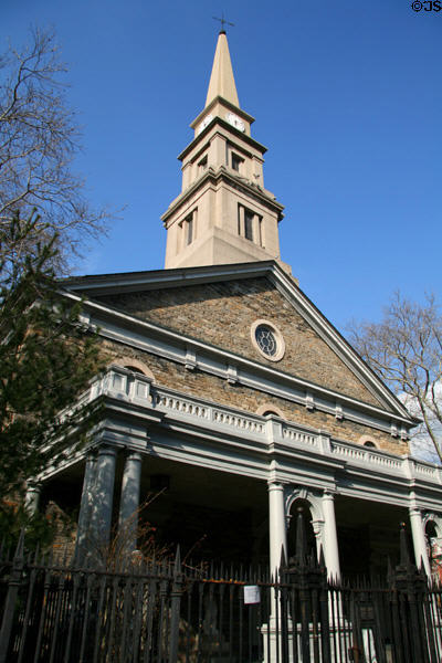 St Marks-in-the-Bowery Episcopalian Church (2nd oldest in Manhattan) (1799) (E. 10th St. at Second Ave.). New York, NY. Style: Georgian. On National Register.