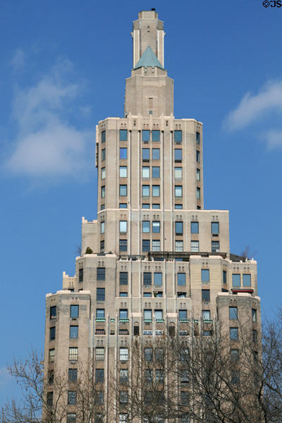 Art Deco crown details of 1 Fifth Ave. New York, NY.