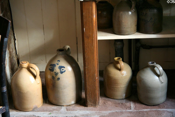 Stoneware crock in Old Merchant's House Museum. New York, NY.