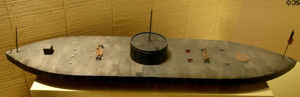 Model of ironclad Monitor (1862) designed by John Ericsson & built in New York at Museum of the City of New York. New York, NY.