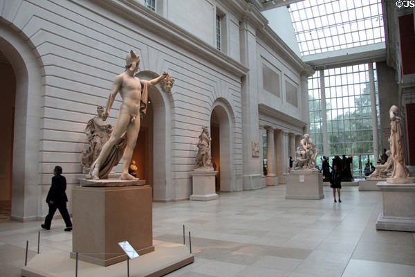 Sculpture gallery at Metropolitan Museum of Art. New York, NY.