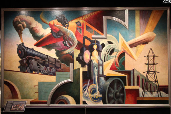 America Today murals (1931) by Thomas Hart Benton at Metropolitan Museum of Art. New York, NY.