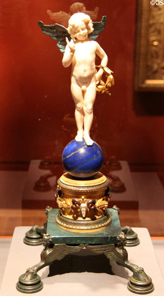 Cupid mixed material sculpture (1898) by Frederick William MacMonnies at Metropolitan Museum of Art. New York, NY.