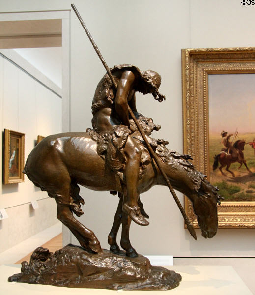 End of Trail bronze sculpture (1918) by James Earle Fraser at Metropolitan Museum of Art. New York, NY.