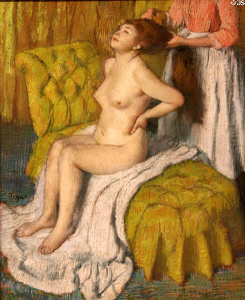 Woman Having he Hair Combed painting (1886-8) by Edgar Degas at Metropolitan Museum of Art. New York, NY.