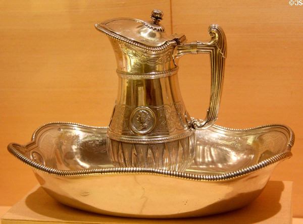 Silver ewer & basin (1727-9) by Leopold Antoine of Paris at Metropolitan Museum of Art. New York, NY.