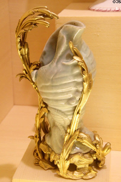 Japanese porcelain ewer (c1700) in French gilded bronze mounts (c1750) at Metropolitan Museum of Art. New York, NY.