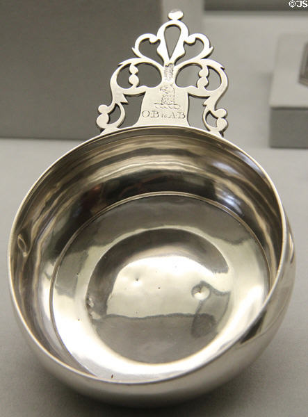 Silver porringer (1763) by Benjamin Burt of Boston at Metropolitan Museum of Art. New York, NY.