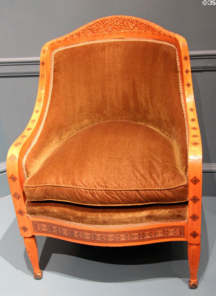 Armchair (c1891-3) by Louis C. Tiffany of Tiffany Glass & Decorating Co. at Metropolitan Museum of Art. New York, NY.