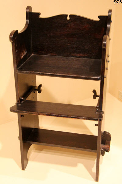 Child's high chair (1900) by Charles Rohlfs of Buffalo, NY at Metropolitan Museum of Art. New York, NY.