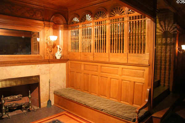 Stair hall (1884) from McKim, Mead & White house from Buffalo, NY at Metropolitan Museum of Art. New York, NY.