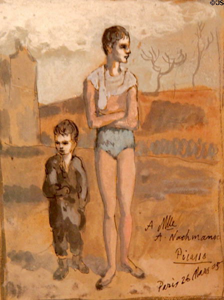 Young Acrobat & Child painting (1905) by Pablo Picasso at Guggenheim Museum. New York City, NY.