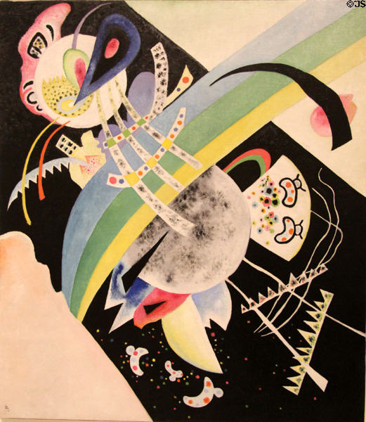 Circle on Black painting (1921) by Vasily Kandinsky at Guggenheim Museum. New York City, NY.