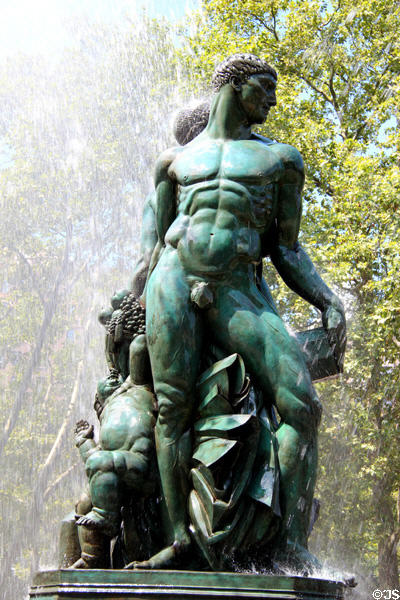 Neptune (aka Bailey) Fountain (1929-32) by Eugene Savage & Edgarton Swarthout in Grand Army Plaza. Brooklyn, NY.