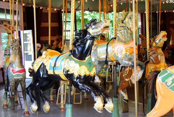 Prospect Park Carousel horses (1912) by Charles Carmel. Brooklyn, NY.