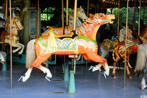Prospect Park Carousel horses (1912) by Charles Carmel. Brooklyn, NY.