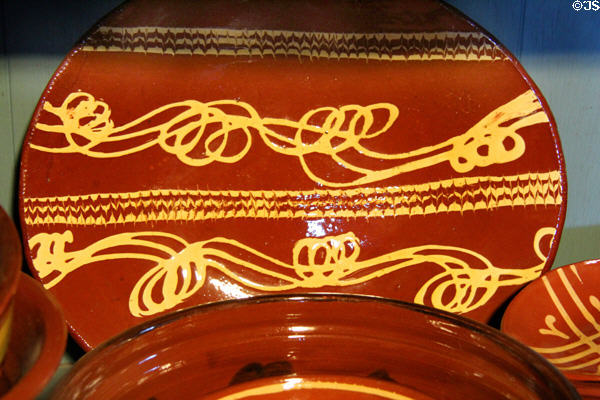 New England redware pottery at Conference House. Staten Island, NY.