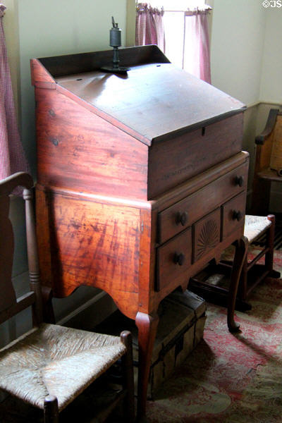 Standing desk in Williams House at Old Bethpage Village. Old Bethpage, NY.