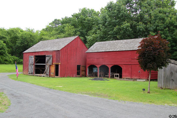 Carriage barn complex at Old Bethpage Village. Old Bethpage, NY.
