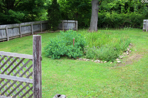 Garden of Kirby House at Old Bethpage Village. Old Bethpage, NY.