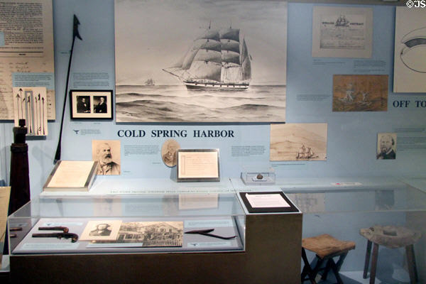History of Cold Spring Harbor display at Whaling Museum. Cold Spring Harbor, NY.