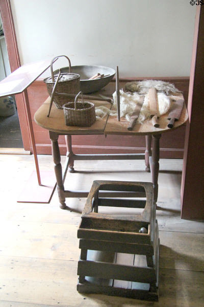 Kitchen table & baby tender at Custom House Museum. Sag Harbor, NY.