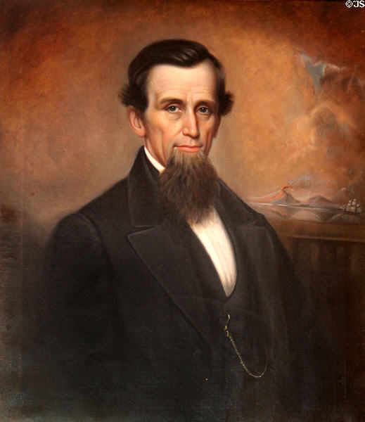 Portrait of Capt. Jonas Winters (1813-94) master of several Sag Harbor ships at Sag Harbor Whaling Museum. Sag Harbor, NY.