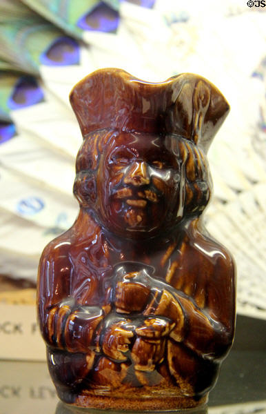 Bennington toby jug at Sag Harbor Whaling Museum. Sag Harbor, NY.