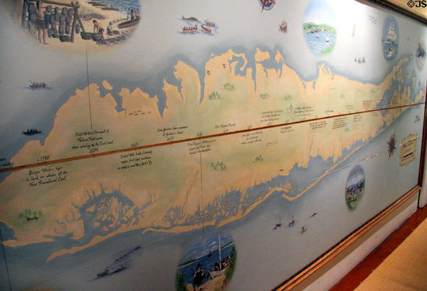 Map of the history of Long Island at Sag Harbor Whaling Museum. Sag Harbor, NY.