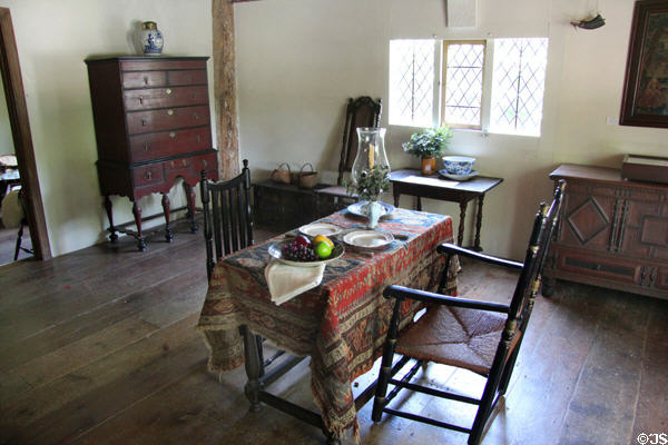 Dining room at Thomas Halsey Homestead. South Hampton, NY.