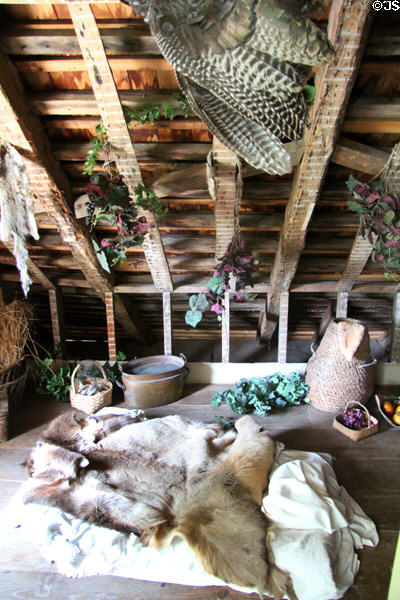 Attic storage at Thomas Halsey Homestead. South Hampton, NY.