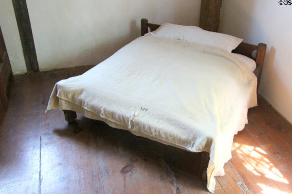 Colonial era bed at Thomas Halsey Homestead. South Hampton, NY.