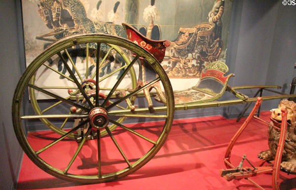 Italian Gig (Sediolo) (c1700) at carriage collection of Long Island Museum. Stony Brook, NY.