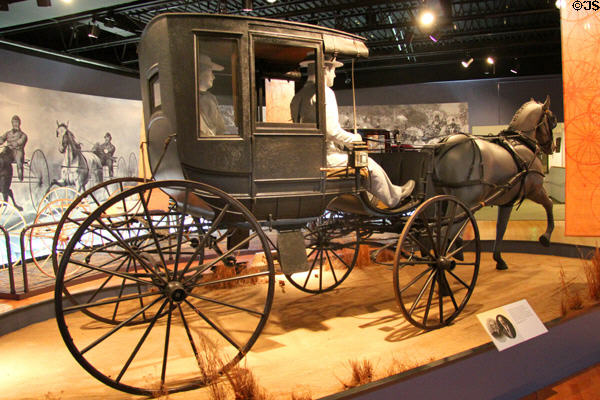 Coupe Rockaway (1871) by A.S. Flandrau of New York City at carriage collection of Long Island Museum. Stony Brook, NY.