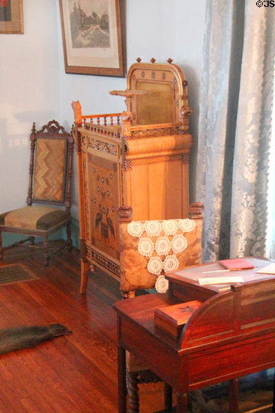 Cabinet by Herter Brothers in Edith's drawing room at Roosevelt's House Sagamore Hill NHS. Cove Neck, NY.