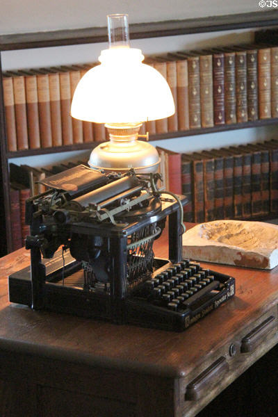 Remington typewriter in Gun Room at Roosevelt's House Sagamore Hill NHS. Cove Neck, NY.