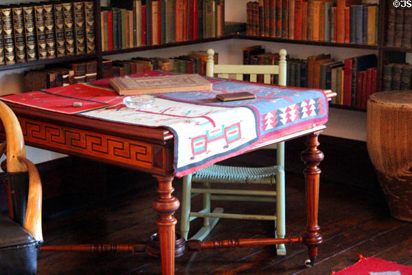 Table by Daniel Pabst & Frank Furness in Gun Room at Roosevelt's House Sagamore Hill NHS. Cove Neck, NY.