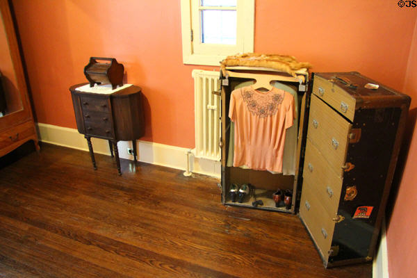 Packing trunk with drawers in sewing room at Vanderbilt Mansion. Centerport, NY.