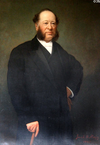 William Henry Vanderbilt (1821-85) (son of Cornelius) portrait (1887) by Jared B. Flagg at Vanderbilt Mansion. Centerport, NY.