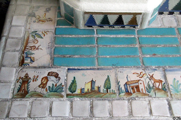 Floor tiles at Vanderbilt Mansion. Centerport, NY.