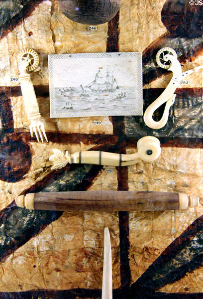 Scrimshaw pie crimpers at Vanderbilt Mansion. Centerport, NY.