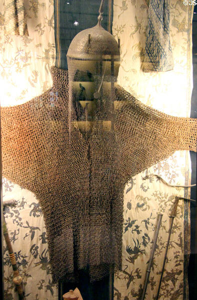 Chain mail & helmet at Vanderbilt Mansion. Centerport, NY.