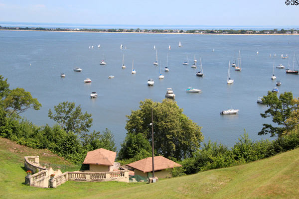 Harbor view at Vanderbilt Mansion. Centerport, NY.