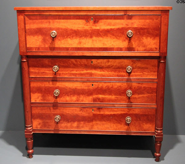 Chest of drawers (1822) by James Reed of Cincinnati, OH at Cincinnati Art Museum. Cincinnati, OH.