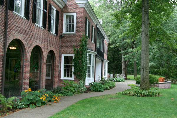 Transition area from house to gardens of Wildwood Manor House. Toledo, OH.
