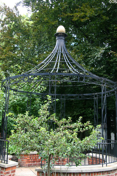 Symbolic band shell in Wildwood Manor House gardens. Toledo, OH.
