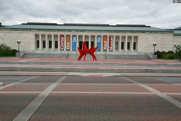 Toledo Museum of Art (1909) (2445 Monroe St.) with sculpture (1972) by Alexander Calder. Toledo, OH. Architect: Edward Green & Harry W. Wachter.