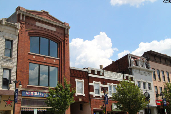 Donahue, former Theatre & heritage commercial buildings (126 & up on Columbus Ave.). Sandusky, OH.