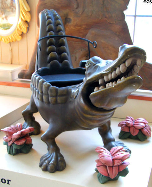 Carousel alligator (c1920) by Matthieu from France at Merry-Go-Round Museum. Sandusky, OH.