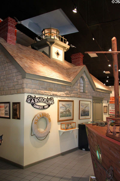Displays in Sandusky Maritime Museum. Sandusky, OH.